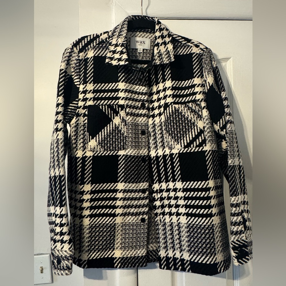 Wax London Plaid Cotton Blend Overshirt